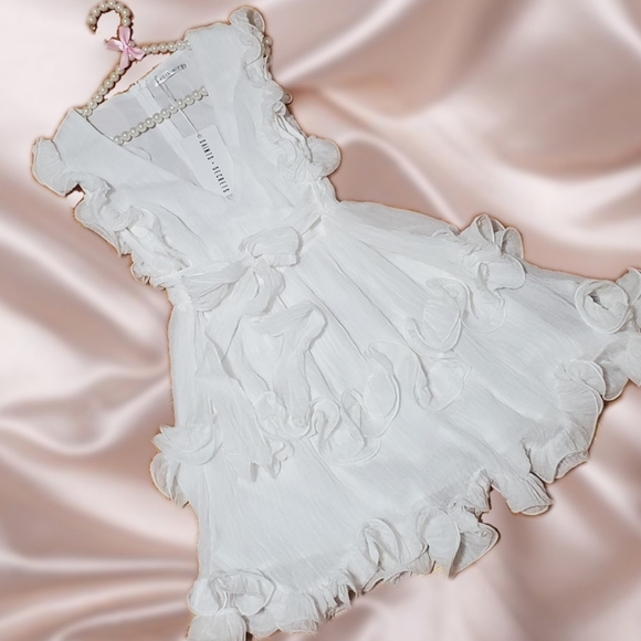 Brand new Saint+secrets white deep v dress - Picture 2 of 3
